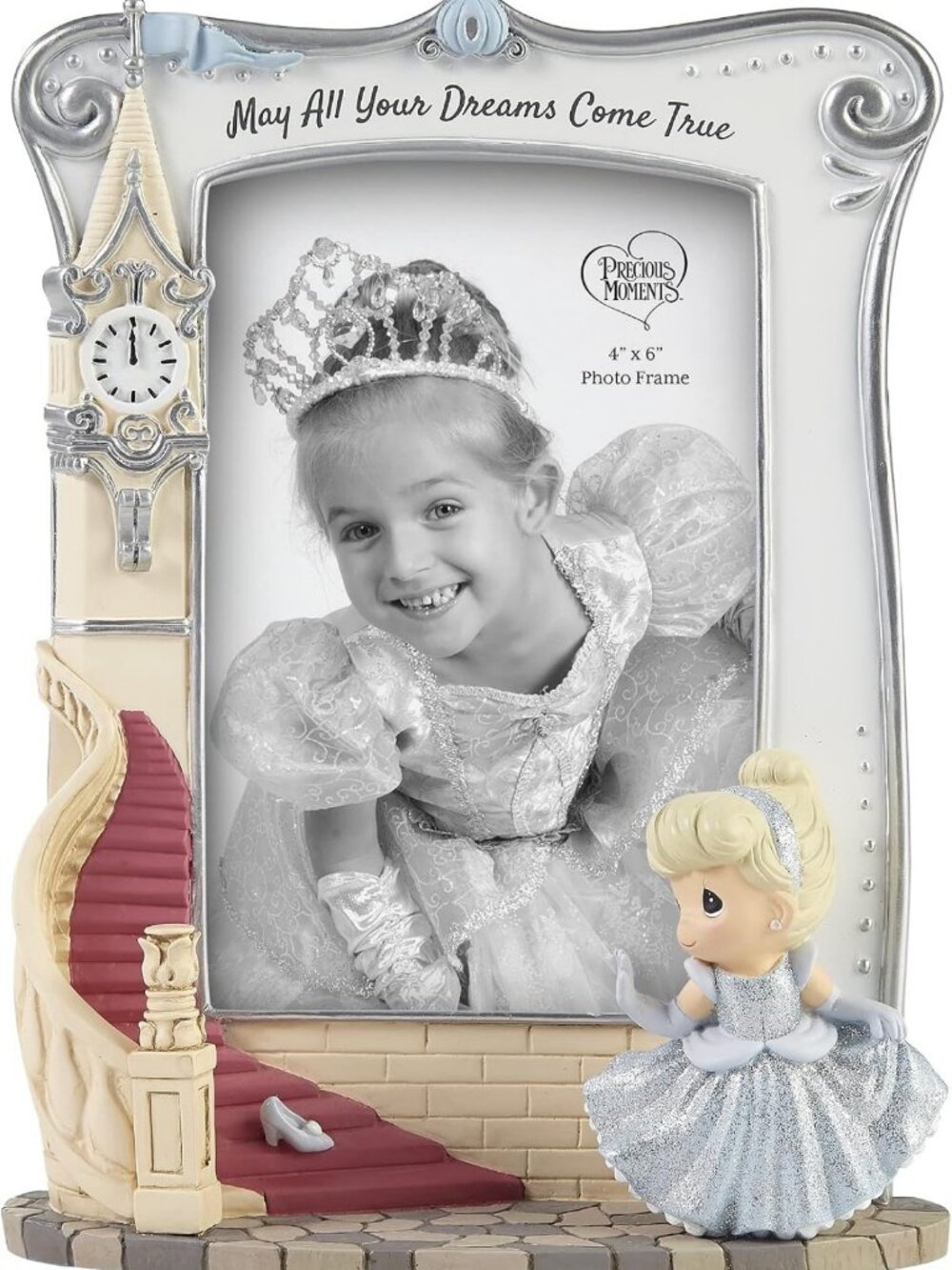Cinderella Themed Crystal Clear Photo Frame - Perfect Gift for Disney Lovers